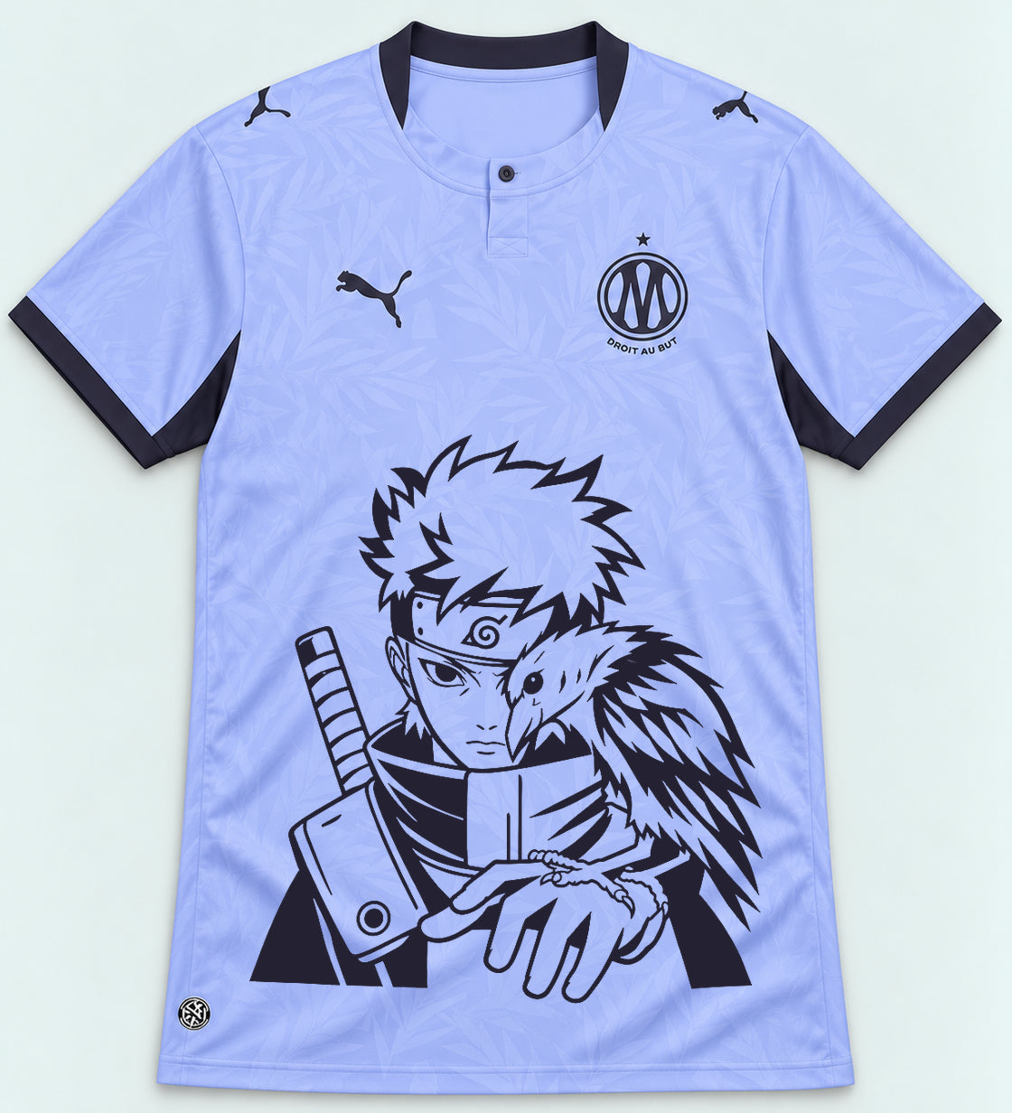 Olympique Marseille Lavender Shisui Raven Oath Jersey — Front