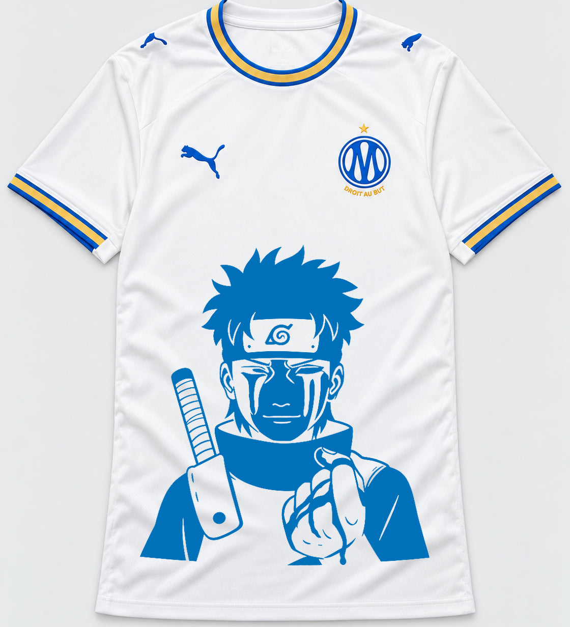 Olympique Marseille White Shisui Last Promise Jersey — Front