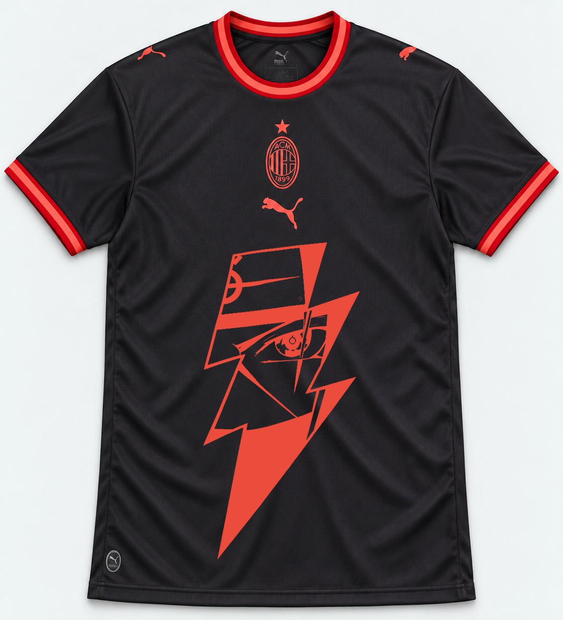 AC Milan Dark Kakashi Lightning Eye Jersey — Front