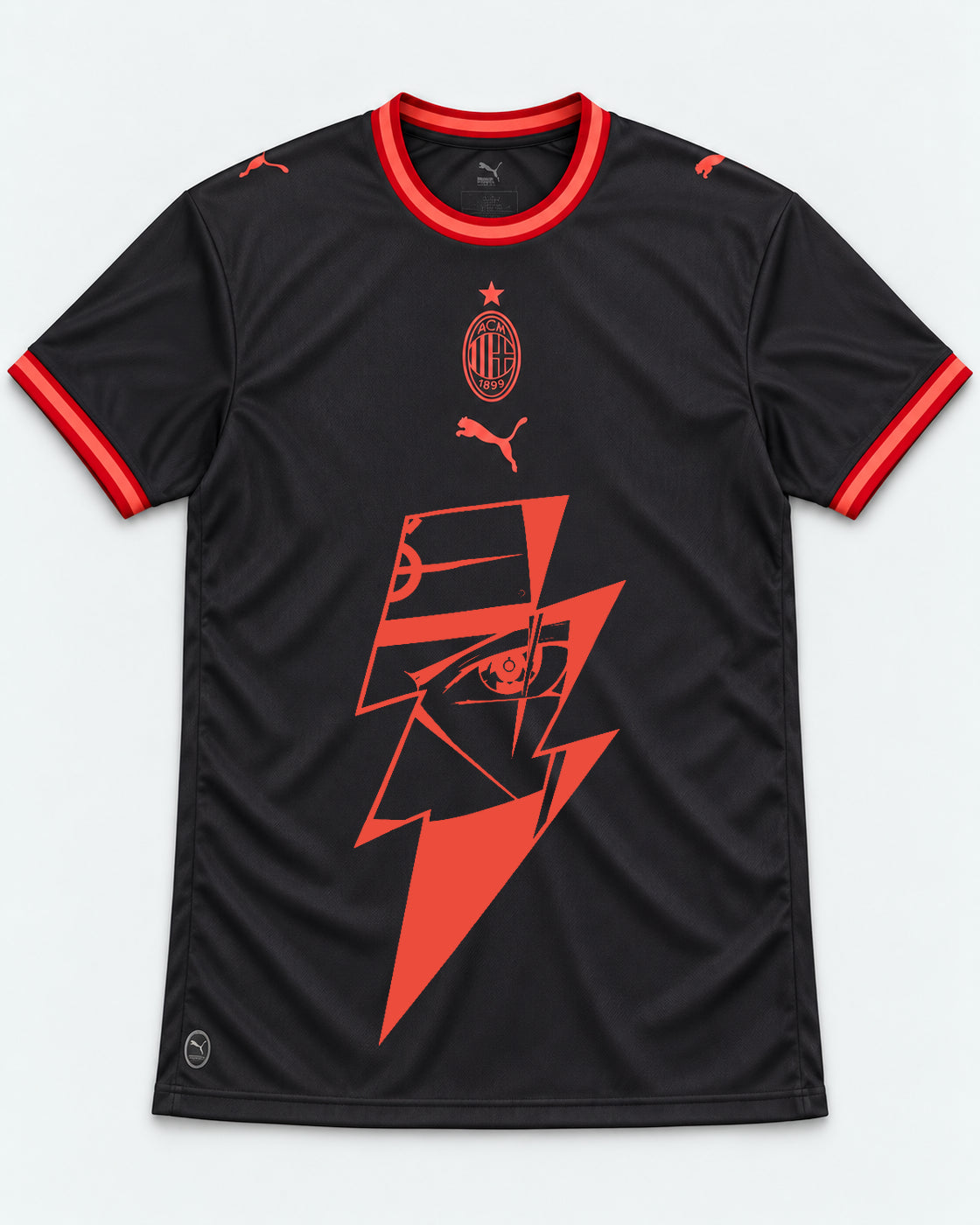 AC Milan Dark Kakashi Lightning Eye Jersey — Front