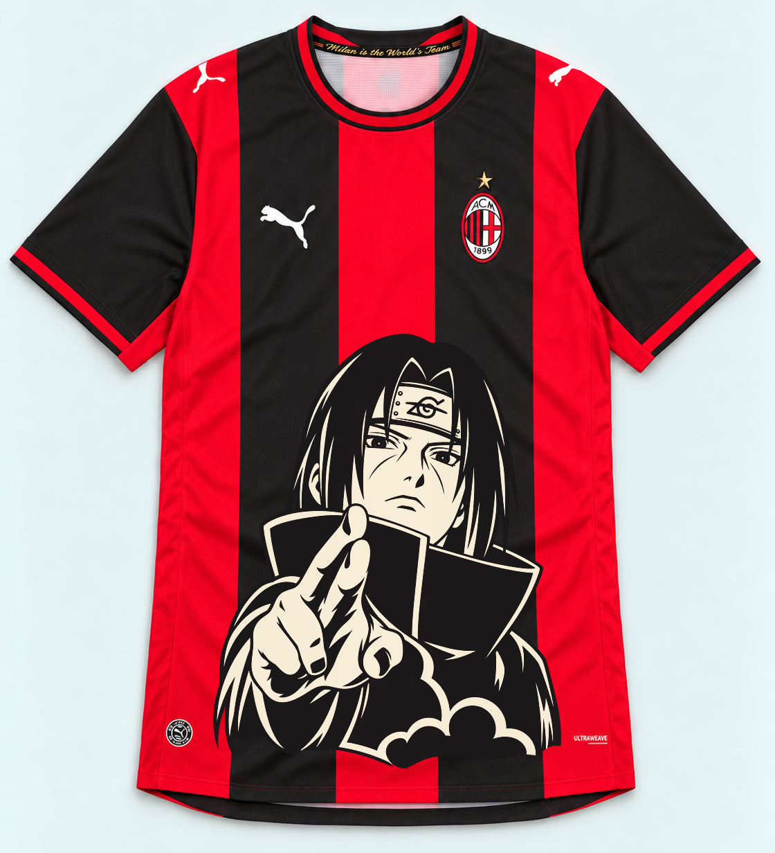 AC Milan Red Itachi Silent Promise Jersey — Front