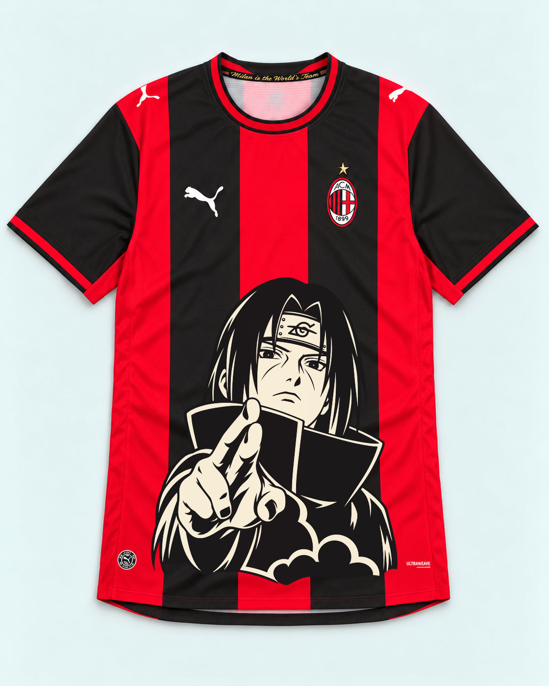 AC Milan Red Itachi Silent Promise Jersey — Front