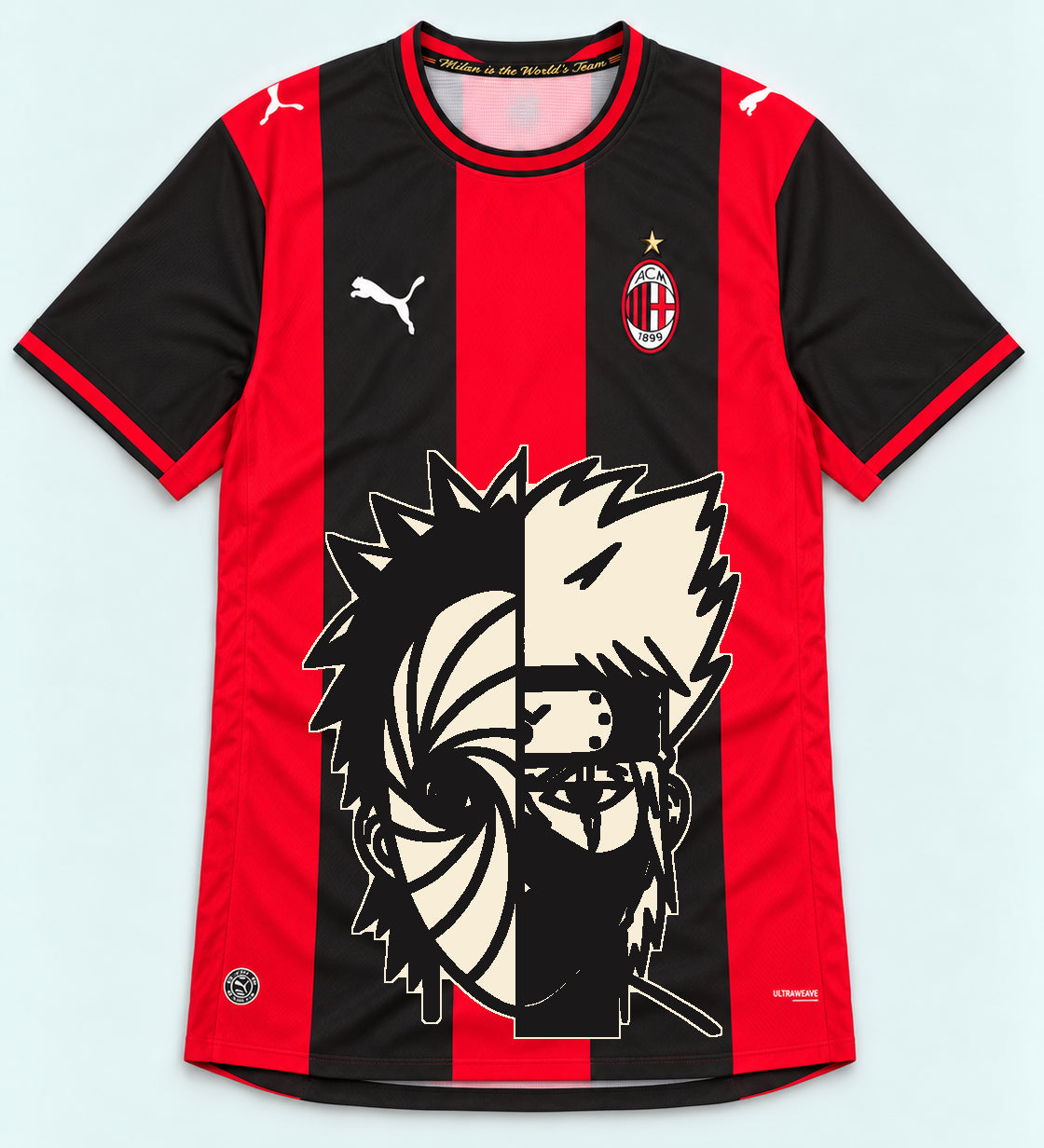AC Milan Red Obito Kakashi Shared Destiny Jersey — Front