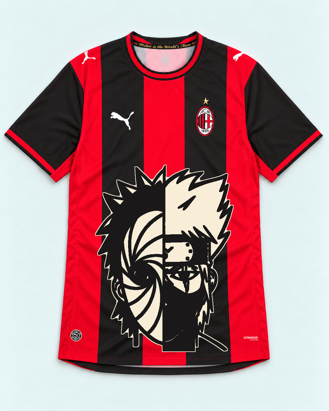 AC Milan Red Obito Kakashi Shared Destiny Jersey — Front