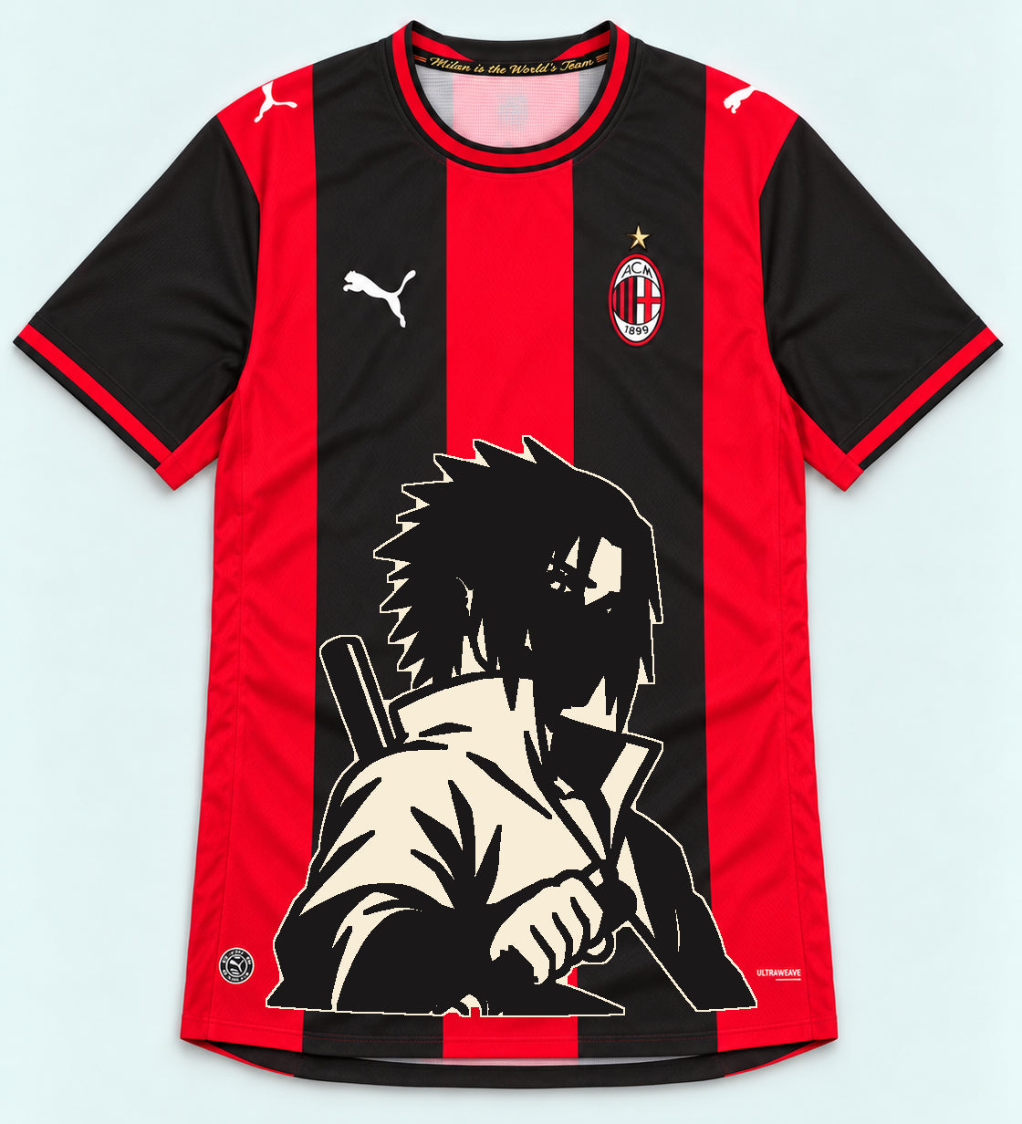 AC Milan Red Sasuke Last Uchiha Jersey — Front