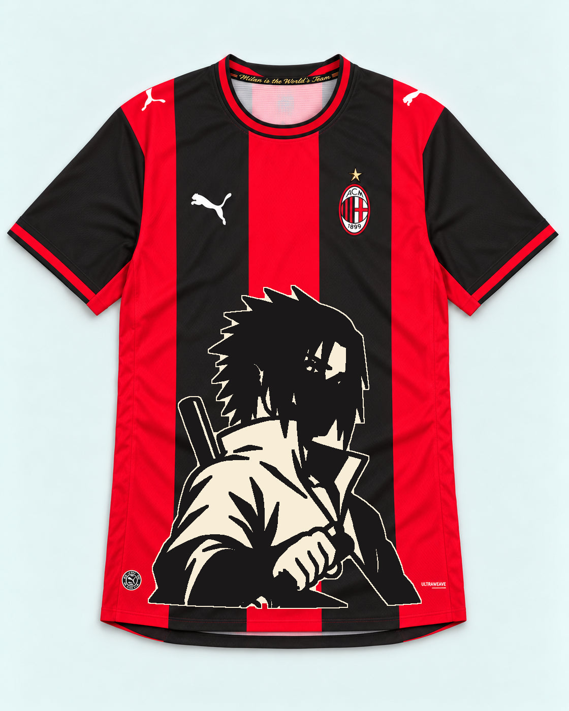 AC Milan Red Sasuke Last Uchiha Jersey — Front