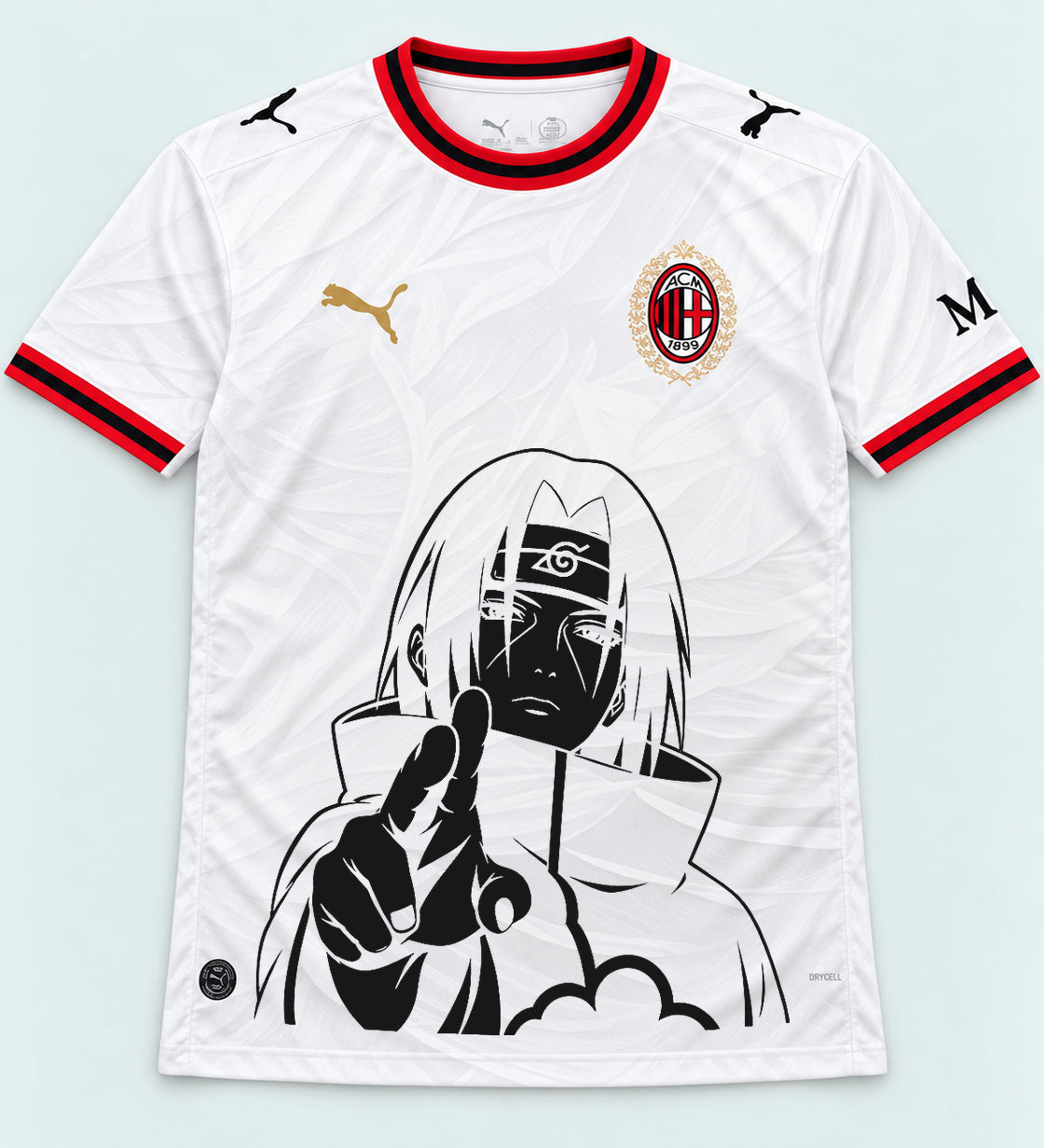 AC Milan White Itachi Silent Promise Jersey — Front