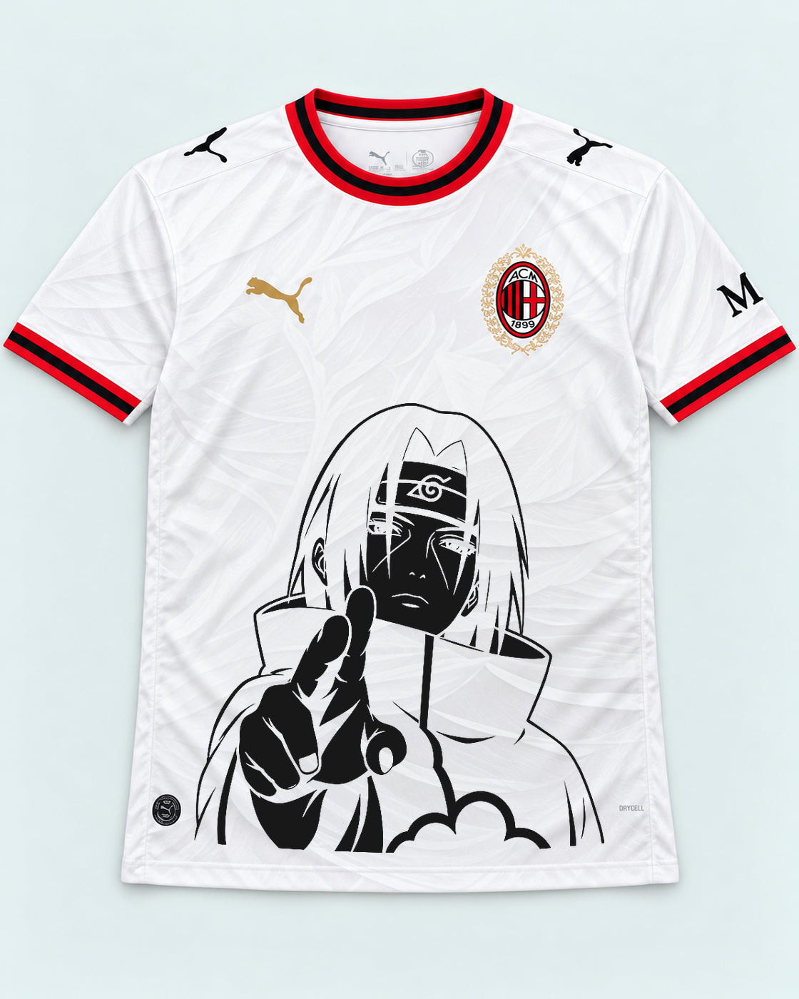 AC Milan White Itachi Silent Promise Jersey — Front