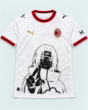 AC Milan White Itachi Silent Promise Jersey — Front