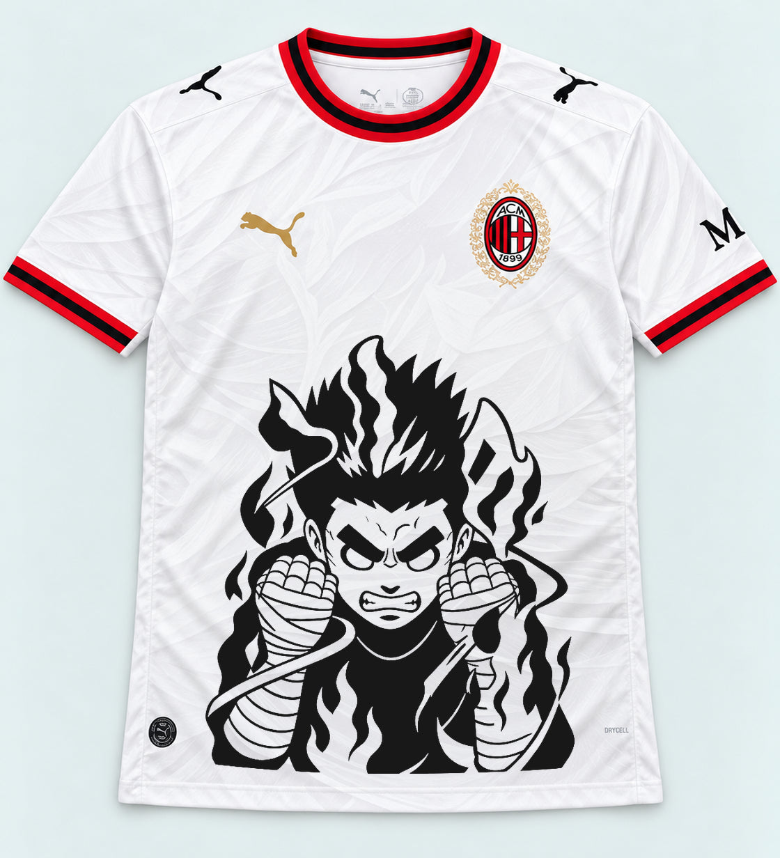 AC Milan White Rock Lee Inner Flame Jersey — Front