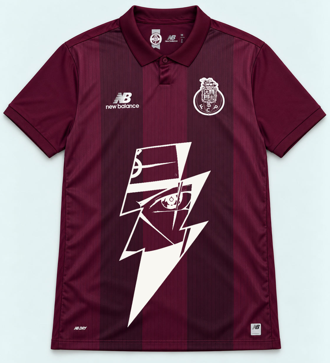 Porto Burgundy Kakashi Lightning Eye Jersey — Front