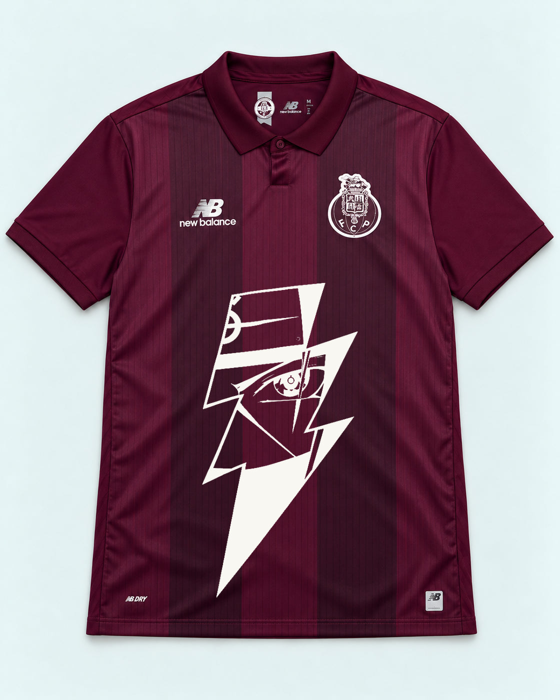 Porto Burgundy Kakashi Lightning Eye Jersey — Front