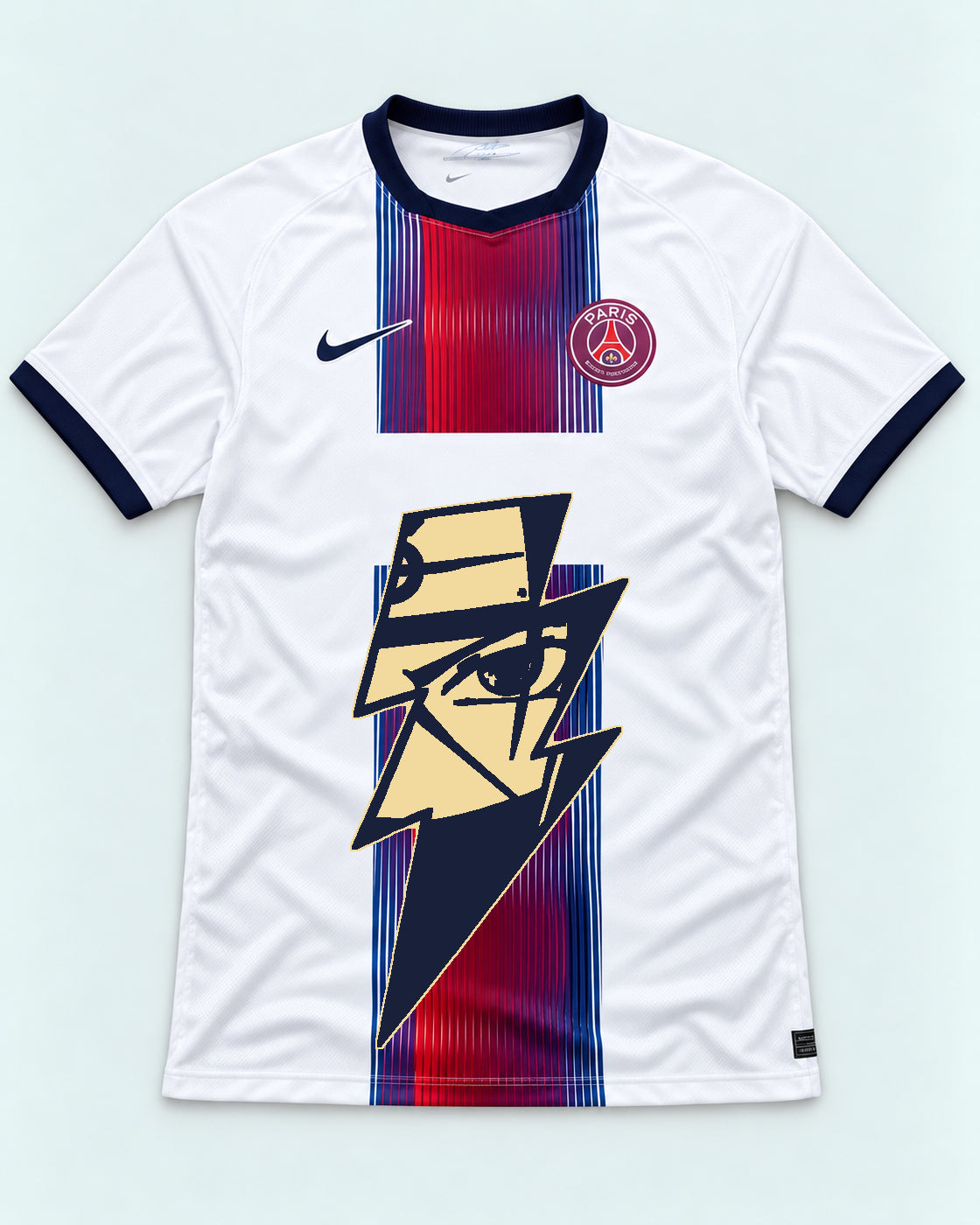 PSG White Kakashi Lightning Eye Jersey — Front