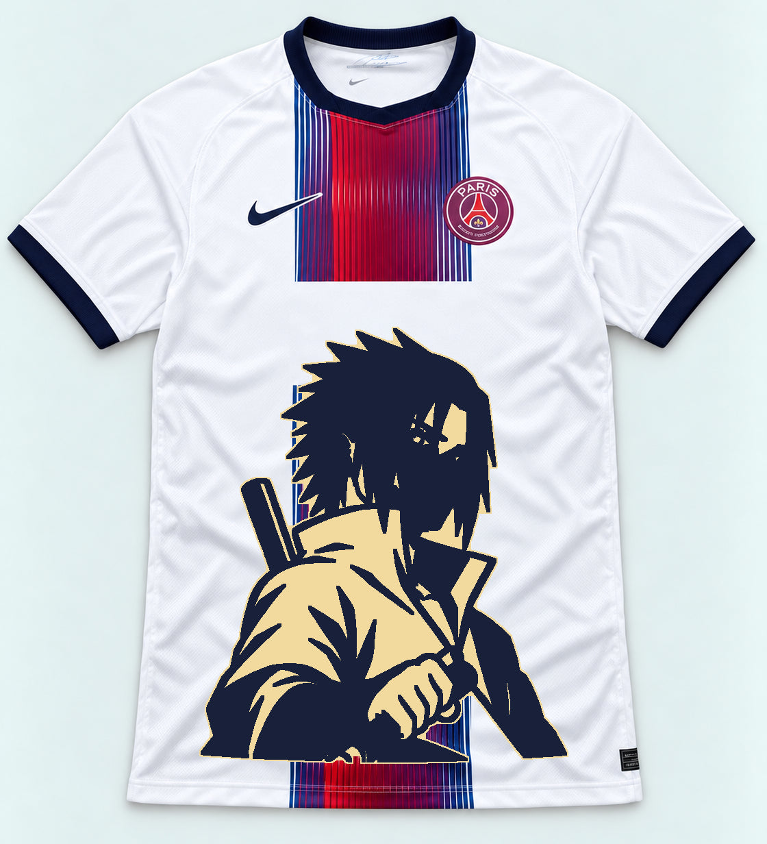 PSG White Sasuke Last Uchiha Jersey — Front