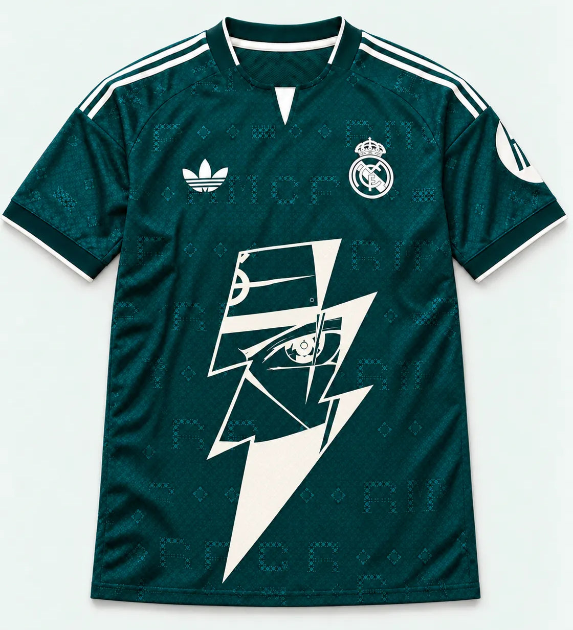 Real Madrid Away Kakashi Lightning Eye Jersey — Front