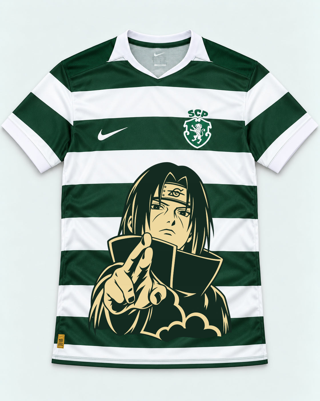Sporting Green Itachi Silent Promise Jersey — Front